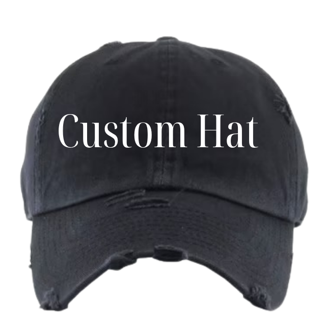 Mustang Freeze Brand and Name Distressed Unstructured Hat