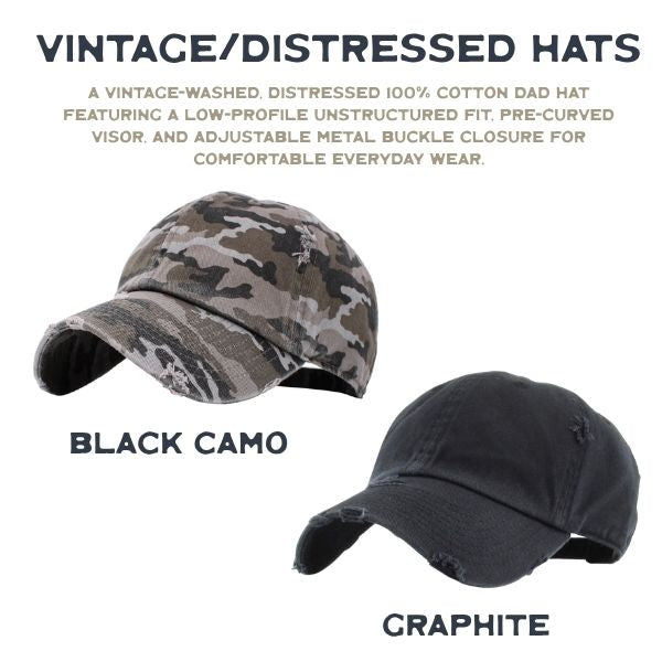 Ride Wild Distressed Unstructured Hat | Custom Mustang Freeze Brand