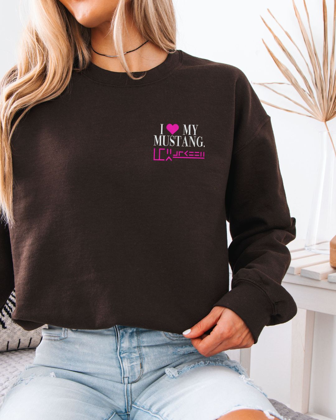 I Heart My Mustang Crewneck