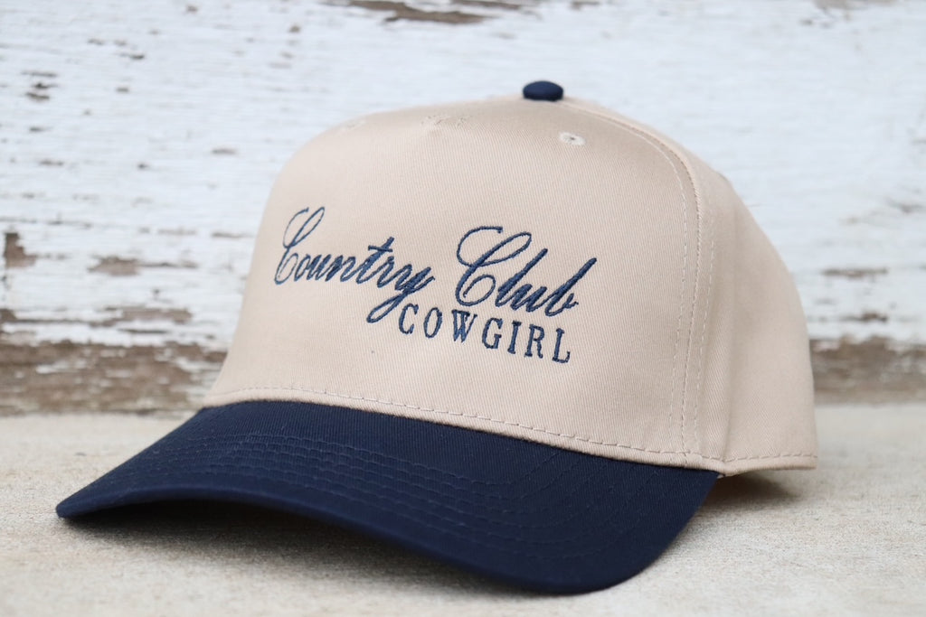 Country Club Cowgirl Canvas Embroidered Hat