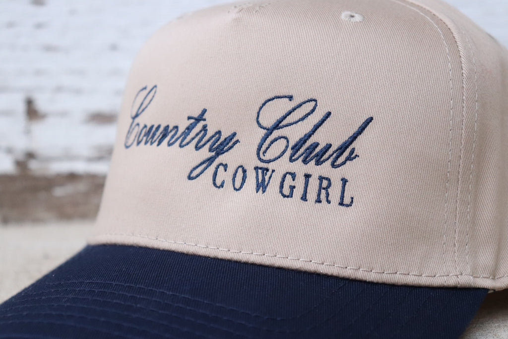 Country Club Cowgirl Canvas Embroidered Hat