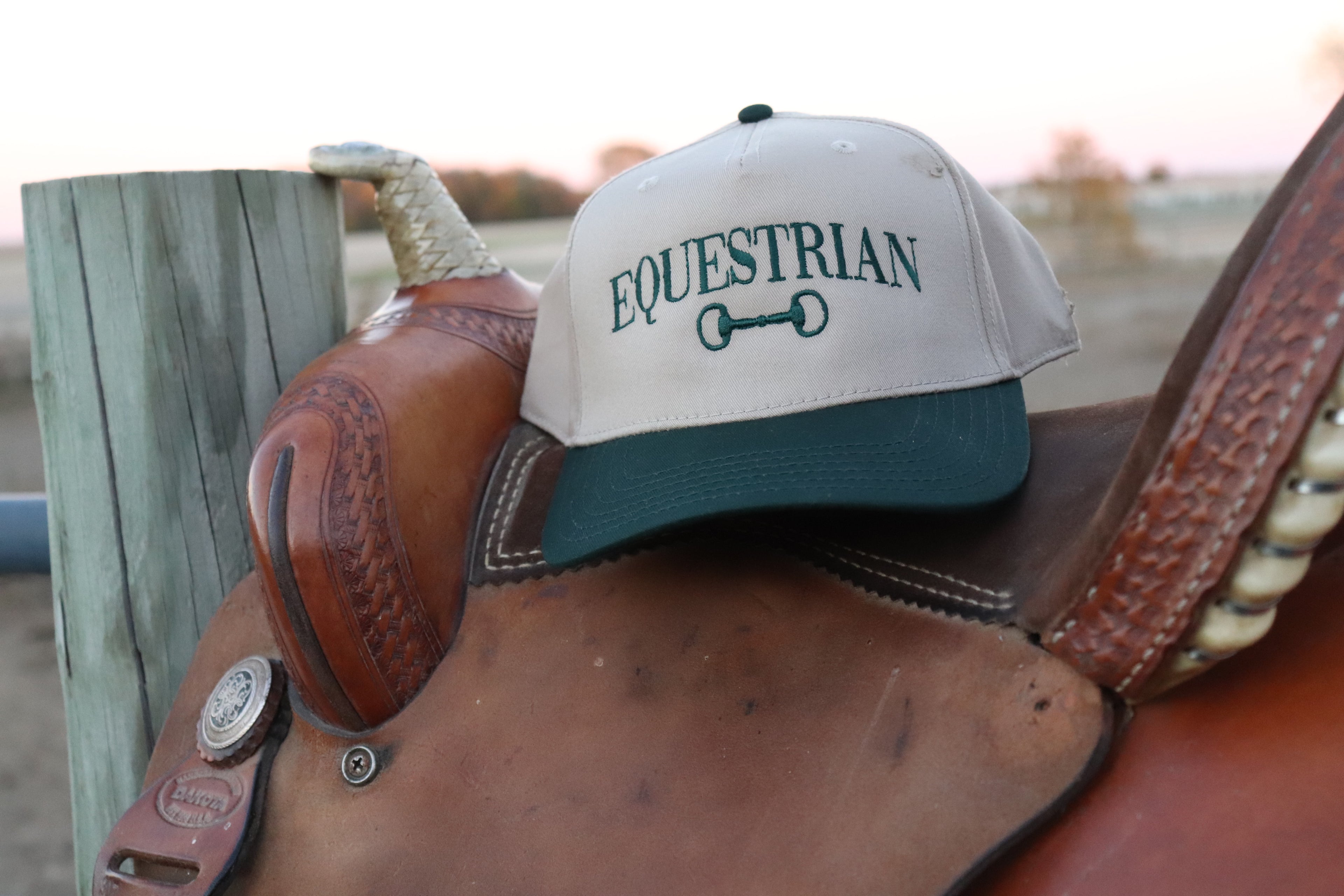 Equestrian Embroidered Snaffle Bit Hat