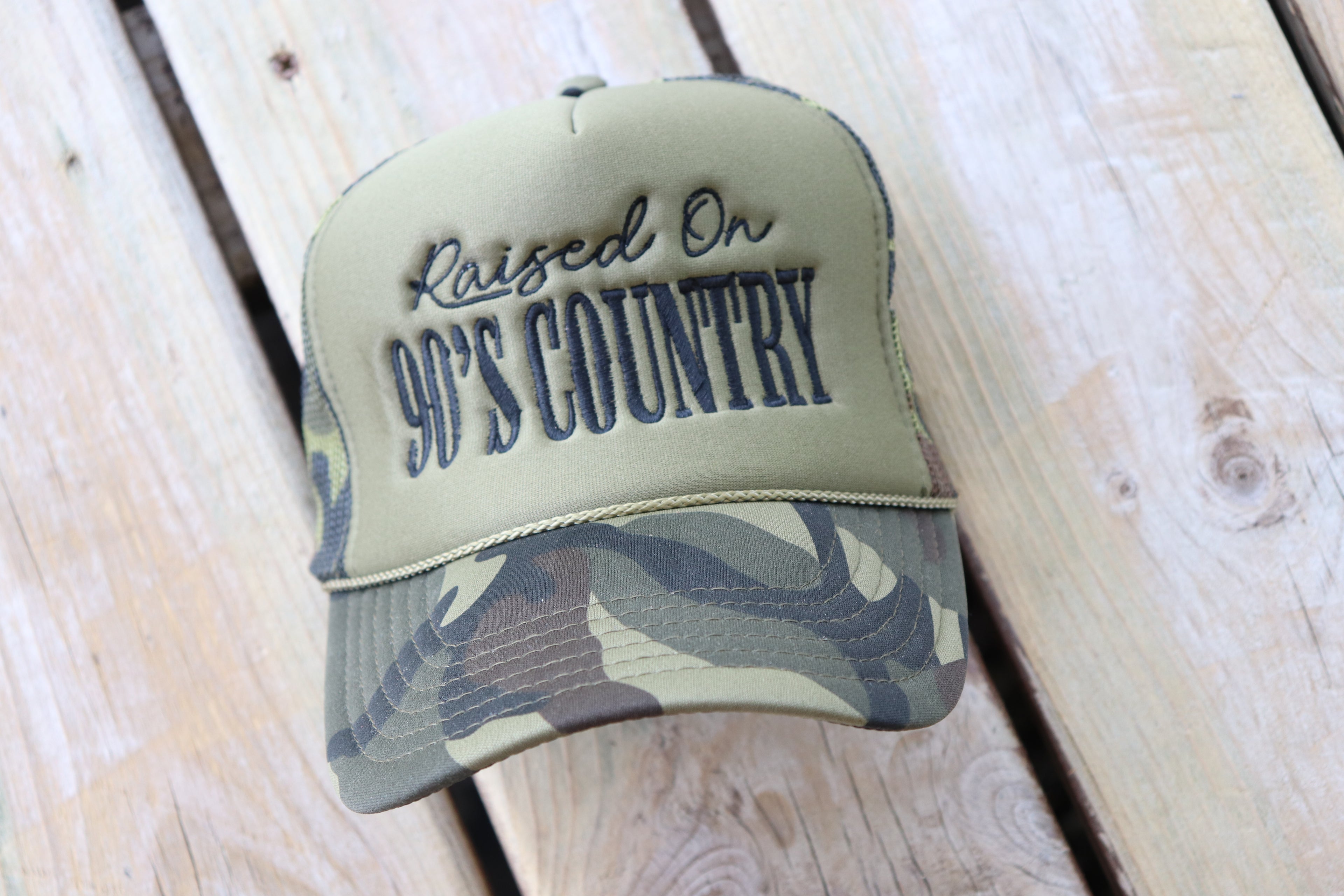 Raised on 90's Country Embroidered Hat