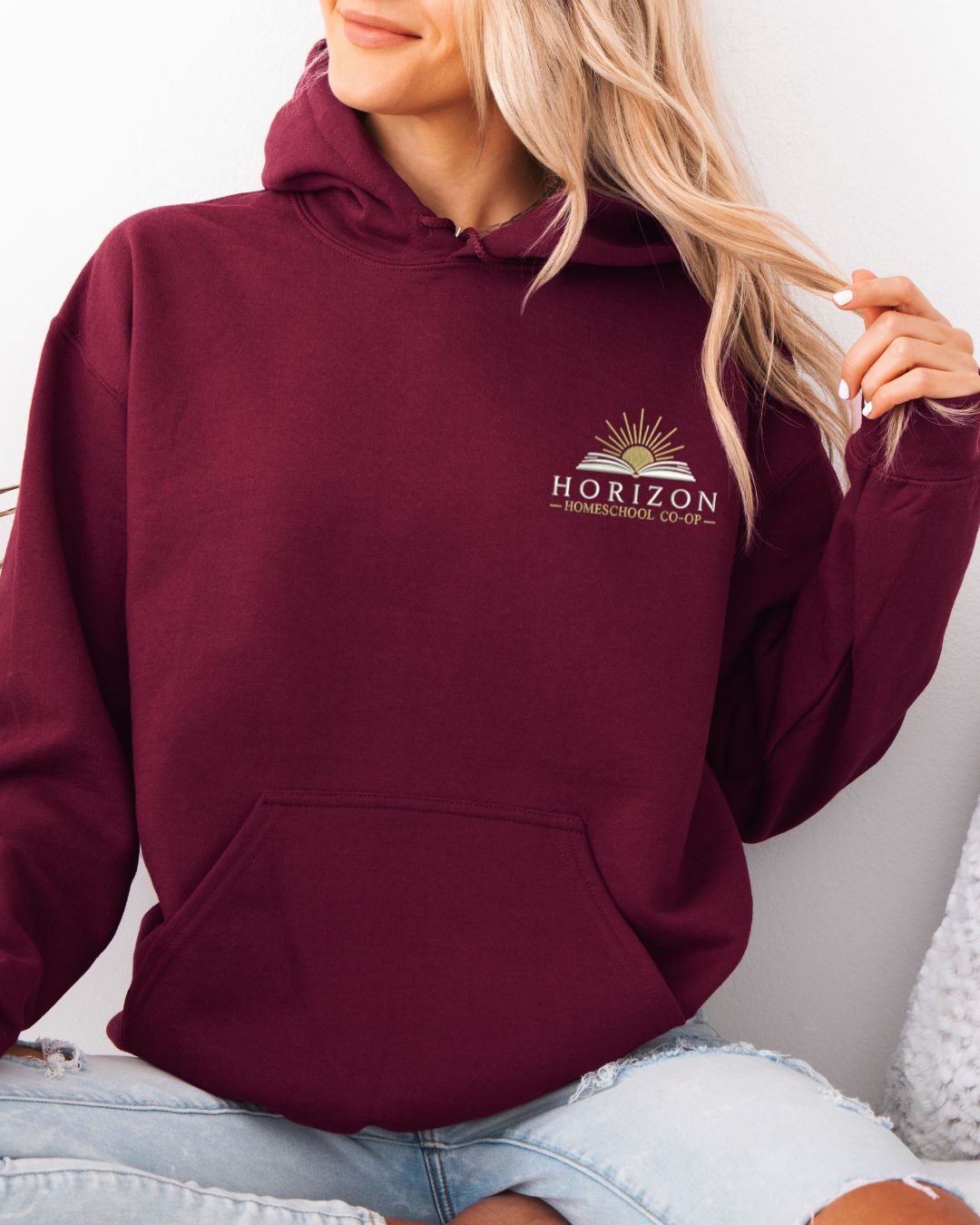 Horizon Homeschool Embroidered Left Chest HOODIE