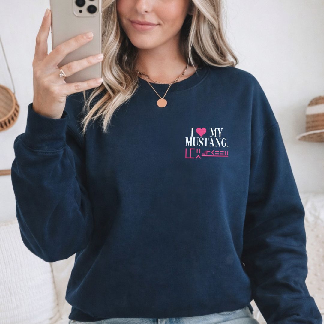 I Heart My Mustang Crewneck
