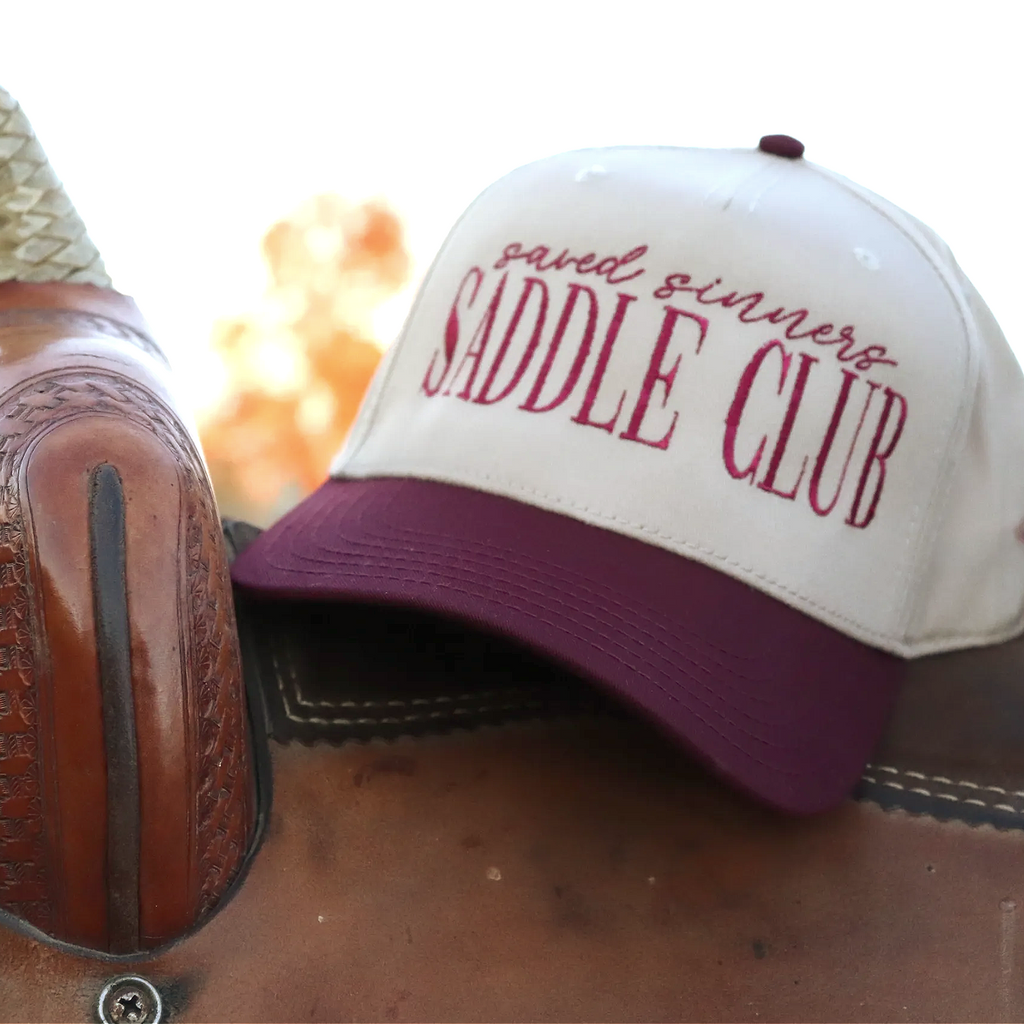 Saved Sinners Saddle Club Canvas Embroidered Hat | CLEARANCE